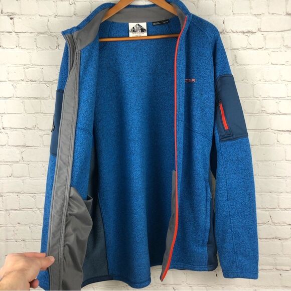 Spyder Blue Fleece Full Zip Jacket Men's Sz XL - Picture 7 of 10